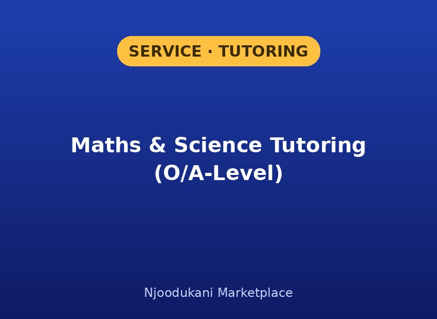Maths & Science Tutoring (O/A-Level)