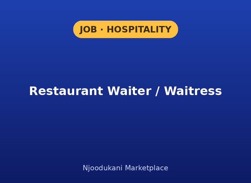 Restaurant Waiter / Waitress