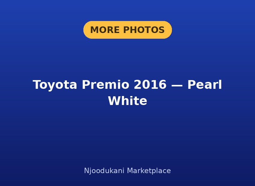 Toyota Premio 2016 — Pearl White