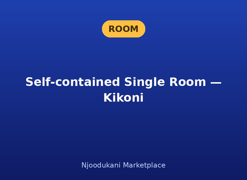 Self-contained Single Room — Kikoni