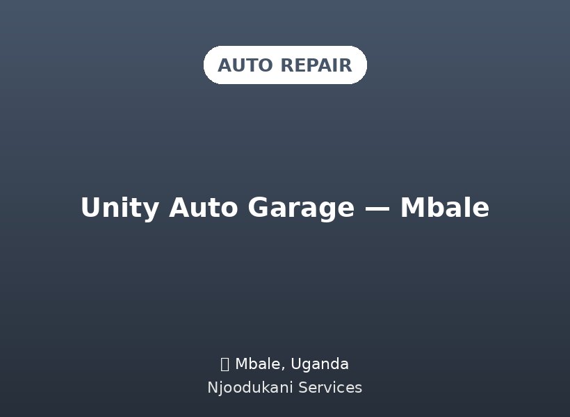 Unity Auto Garage — Mbale