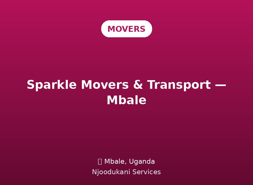 Sparkle Movers & Transport — Mbale