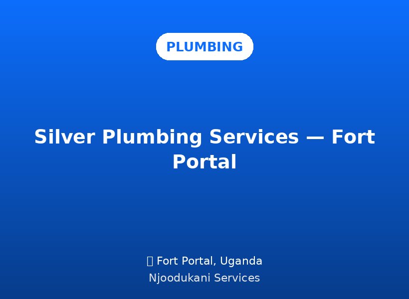 Silver Plumbing Services — Fort Portal