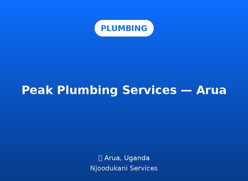 Peak Plumbing Services — Arua