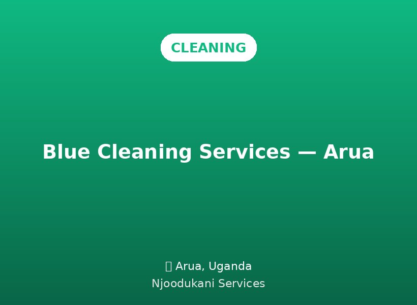 Blue Cleaning Services — Arua