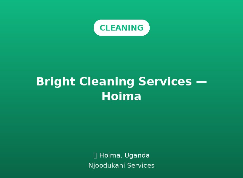 Bright Cleaning Services — Hoima