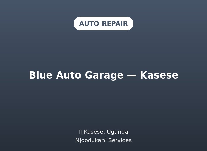Blue Auto Garage — Kasese
