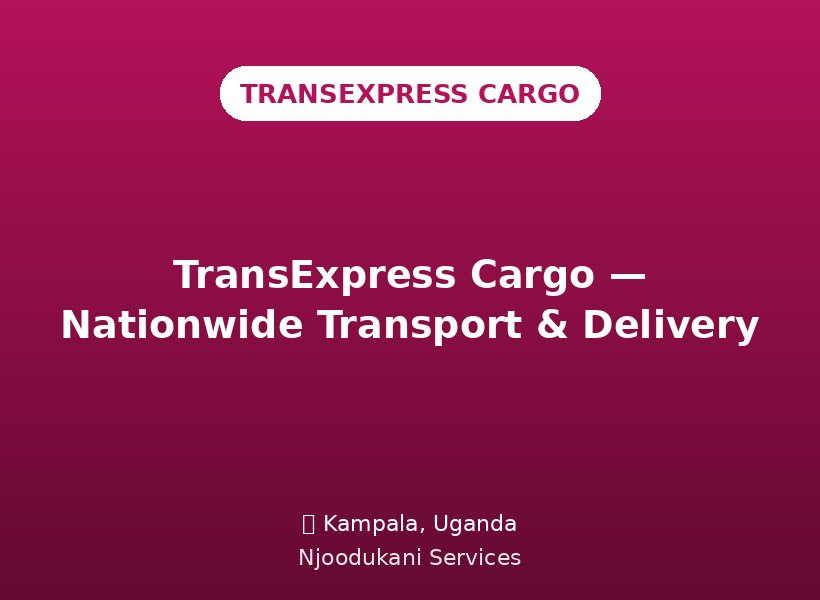 TransExpress Cargo — Nationwide Transport & Delivery