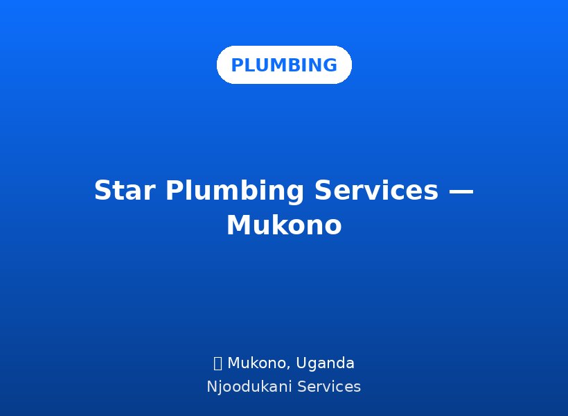 Star Plumbing Services — Mukono