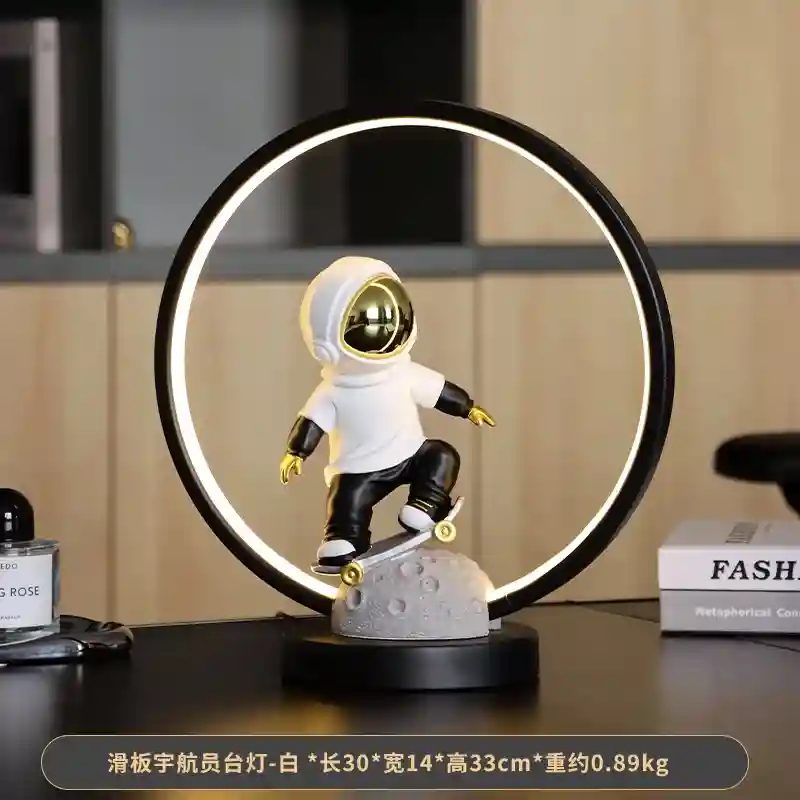 Skateboard Desk Lamp - White