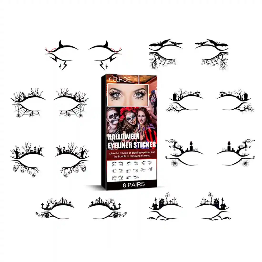 Eyeliner Stickers Suit 8Pairs
