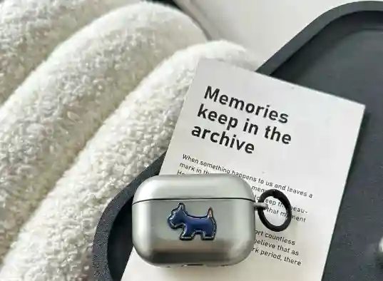 Dark Blue Puppy  Black Ring