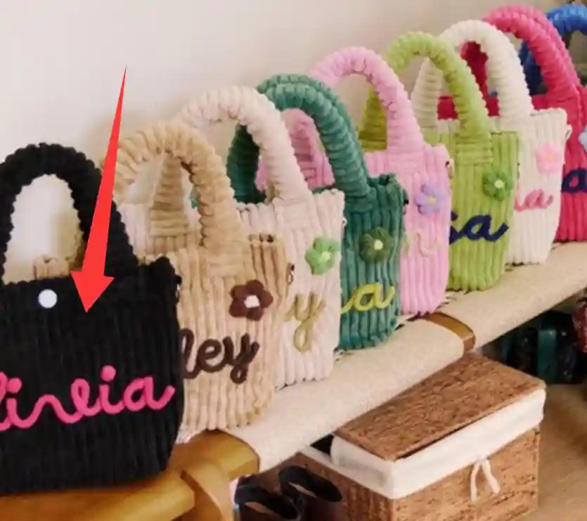 Black-Multicolored Hand Embroidery