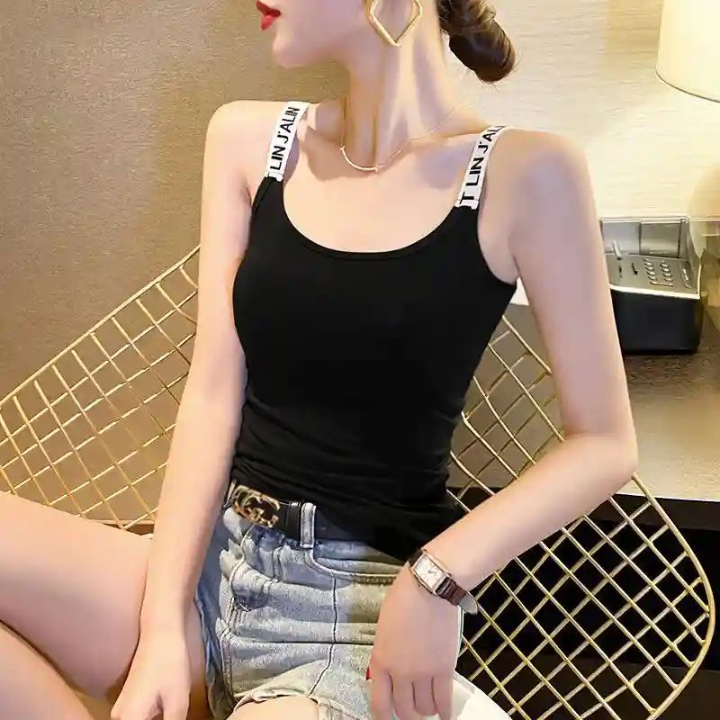 Black-L-Letter Single Strap
