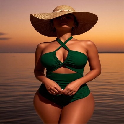 Sexy Cross Halter Hollow Back Slim Fit Beach Holiday Swimsuit For Women