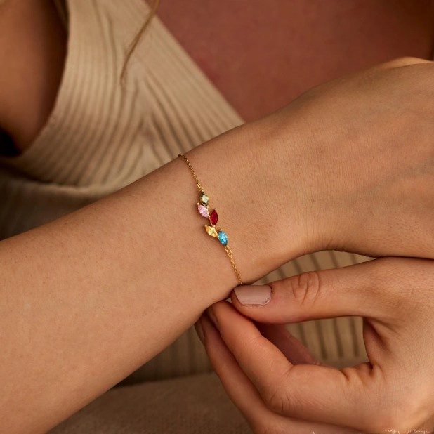 Adjustable Birthstone Zircon Bracelet