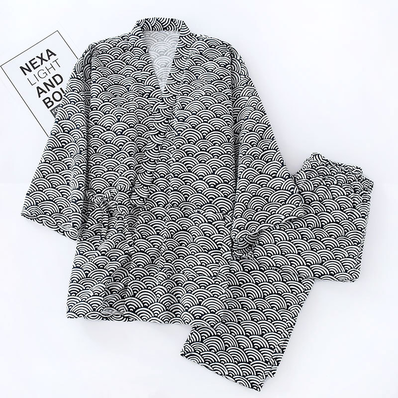 Summer Thin Long-sleeve And Long-pants Kimono