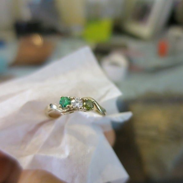Sterling Silver Colorful Crystals Ring Female Rainbow Color Zircon Ring
