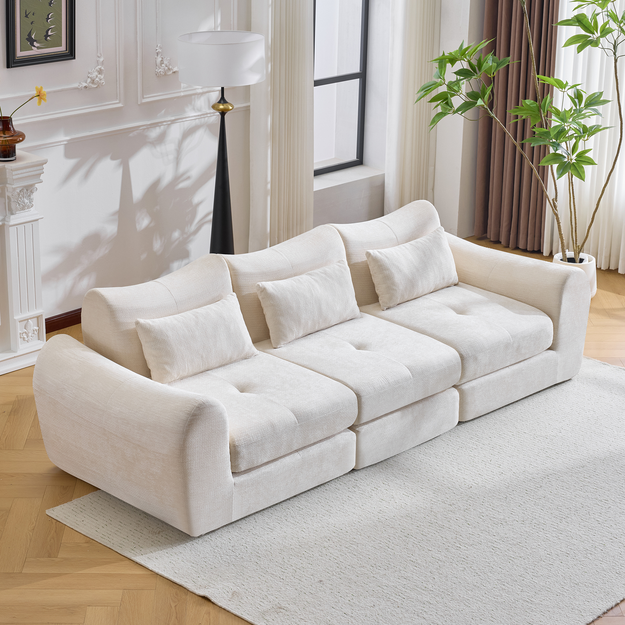 Modular Cloud Sofa, Convertible Folding Sofa Bed, Sectional Cushioned Sofa - Perfect For Living Room, Bedroom & Entertainment Space