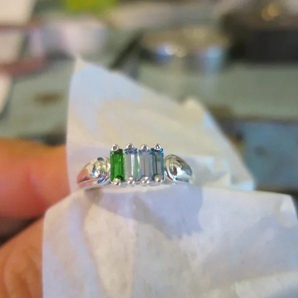 Sterling Silver Colorful Crystals Ring Female Rainbow Color Zircon Ring