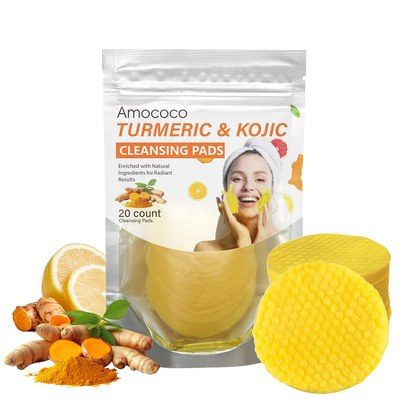 Only Supports Self Pickup With Waybill Amococo Turmeric & Kojic Cleansing Pads Brightened Skin Enriched With Turmeric Root Kojic Acid For Gentle Exf…