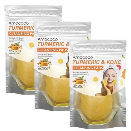 Only Supports Self Pickup With Waybill Amococo Turmeric & Kojic Cleansing Pads Brightened Skin Enriched With Turmeric Root Kojic Acid For Gentle Exf…