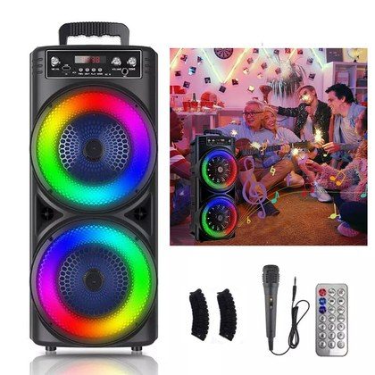 Portable Bluetooth Speaker Sub Woofer Heavy Bass Sound System Party Mic UK