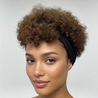 Human Hair, Brown Short Curly Wig, No Glue Required, Fluffyand Curly, Specially Designed For Black Women, Ultra-comfortable Ice Silk Texture, Highly…