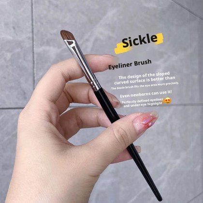 Eyeliner brush-sickle curved surface-black-1 piece-OPP bag