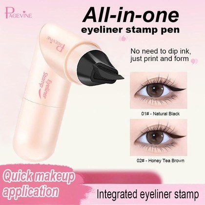 Waterproof Long-Lasting All-in-One Liquid Eyeliner, Double-Ended Stamp Eyeliner For Eye Makeup