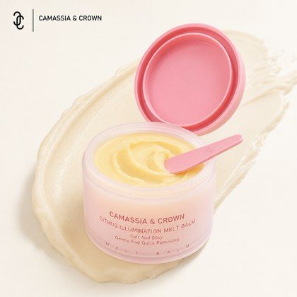 Camassia And Crown Citrus Radiance Cleansing Balm - 3-in-1 Makeup Remover And Pore Cleanser With 12 Botanical Oils