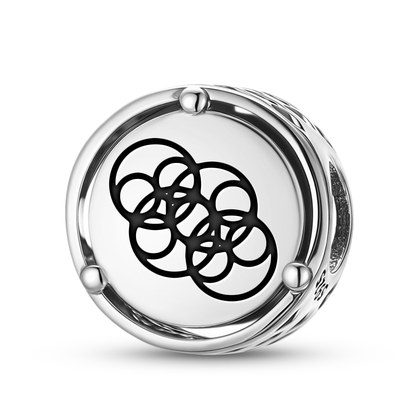 925 Sterling Silver Crop Circles Braid Pattern Charms For Bracelets & Necklaces Pendants Beads Jewelry Fit Pan Bracelet Charm Ethnic Cultural Symbol…