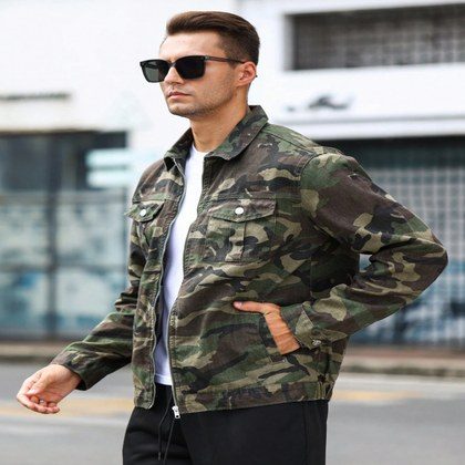 Form-fitting Denim Jacket For Men
