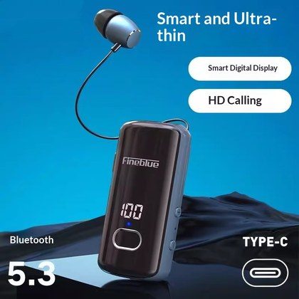 F580 Lapel-Style Wireless Bluetooth Earphones