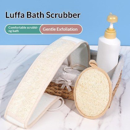 Loofah Back Scrubber With Handle For Exfoliating