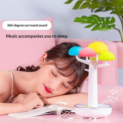 Factory Wish Tree Bluetooth Speaker With Breathing Seven-Color LED Night Light