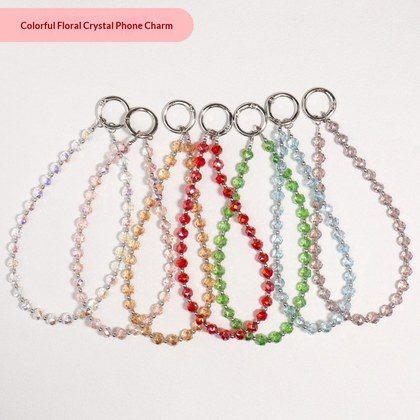 Affordable Luxury Crystal Bead Pendant Bag Chain Phone Case And Keychain