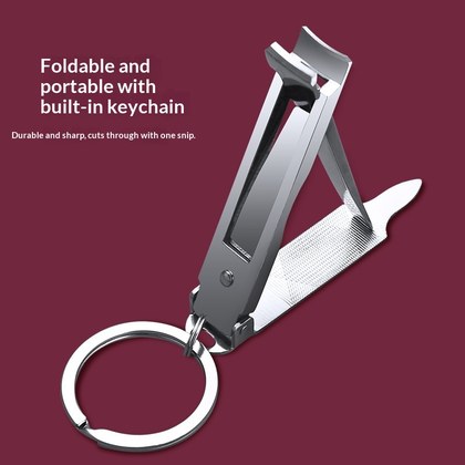 Single Thin, Splash-proof Stainless Steel Folding Nail Clipper