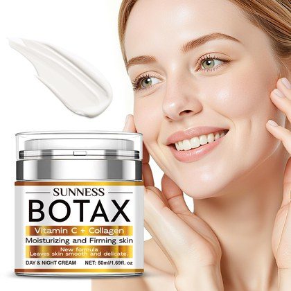 50ml Pump-Dispenser Bottle Hyaluronic Acid Vitamin C Collagen Face Cream