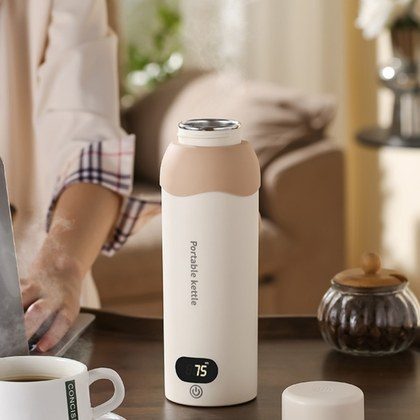 Portable Mini Thermostatic Electric Water Cup For Office And Travel Constant Temperature USB Kettle