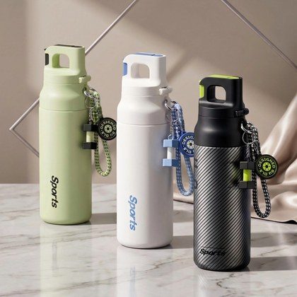One-click Quick Opening For A Summer Cooling Sports Water Bottle