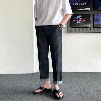 Summer Straight-fit Casual Jeans For Men