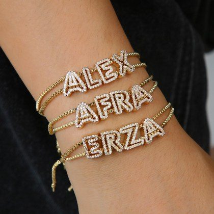 Personalized Bracelet Made By Combining English Letters Diy To Create A Name