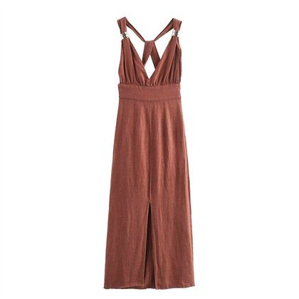 Womens Cross-Back Sexy Bandage Casual Dress