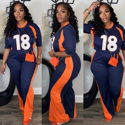Womens Fashionable Casual Top And Pants Two-Piece Set