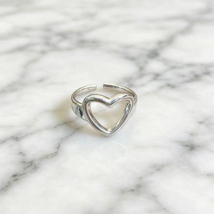 Heart-shaped Electroplated Alloy Ring For Women