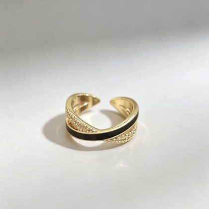 Zircon Cross Open-ring For Women