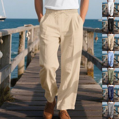 Mens Fashionable Casual Loose-fit Trousers