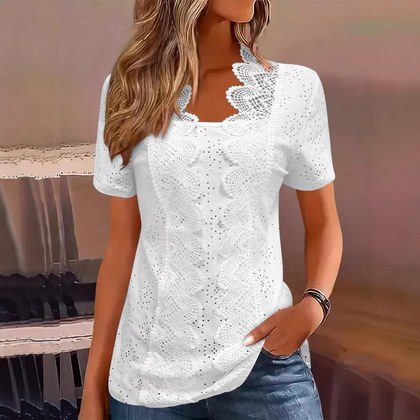 Springautumn Plus-size Womens Casual Short-sleeve Top