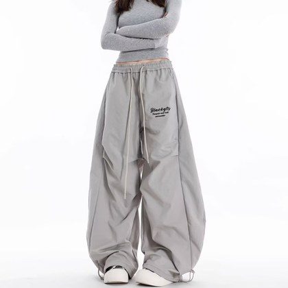 Summer Chic Relaxed-fit Straight-leg Wide-leg Casual Pants For Women